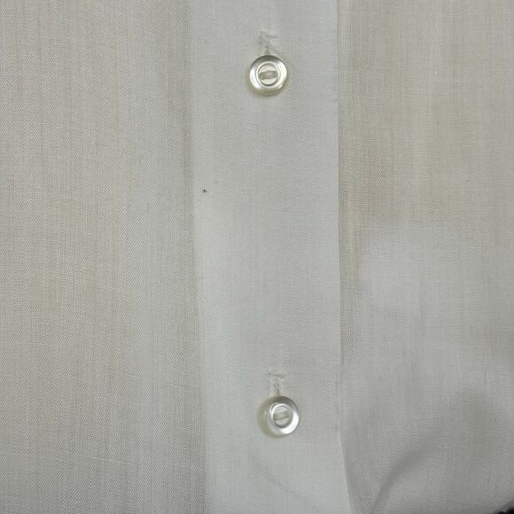 Vintage 70s 80s Sheer Performance Petter Pan Caller Lace Button Blouse - Picture 9 of 9